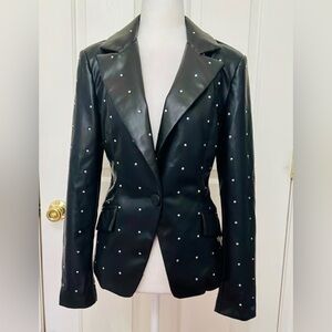 7 For All Mankind Black Studded Blazer